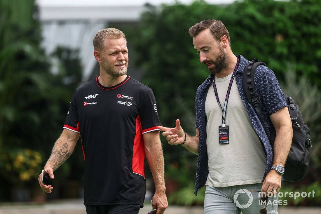 Kevin Magnussen, Haas F1 Team, James Hinchcliffe, ex piloto de Indycar y analista de F1TV