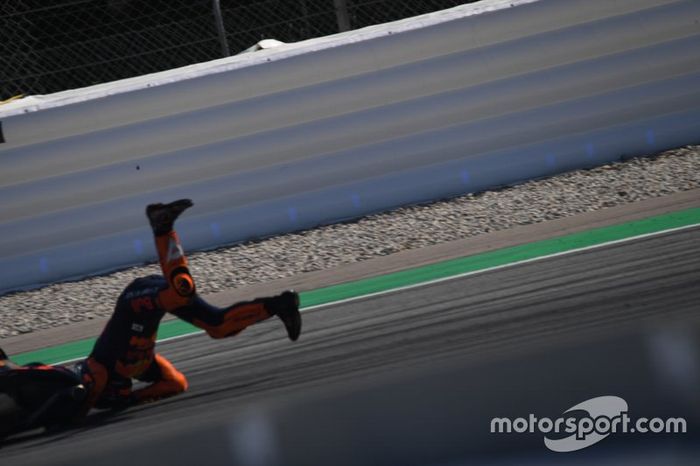 Pol Espargaró, KTM Factory Racing, caída test Barcelona