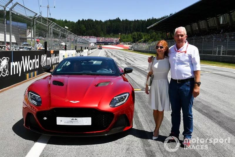 Helmut Markko, Consultor, Red Bull Racing, y Geri Horner