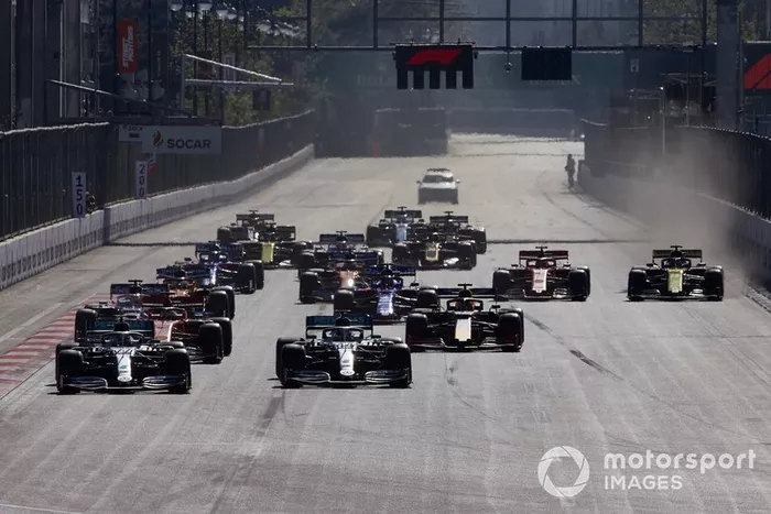 Valtteri Bottas, Mercedes AMG W10, Lewis Hamilton, Mercedes AMG F1 W10, Sebastian Vettel, Ferrari SF90, Sergio Perez, Racing Point RP19, Max Verstappen, Red Bull Racing RB15