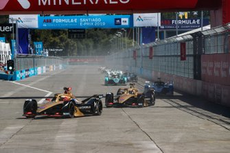 Jean-Eric Vergne, DS TECHEETAH, DS E-Tense FE19, Andre Lotterer, DS TECHEETAH, DS E-Tense FE19, Antonio Felix da Costa, BMW i Andretti Motorsport, BMW iFE.18