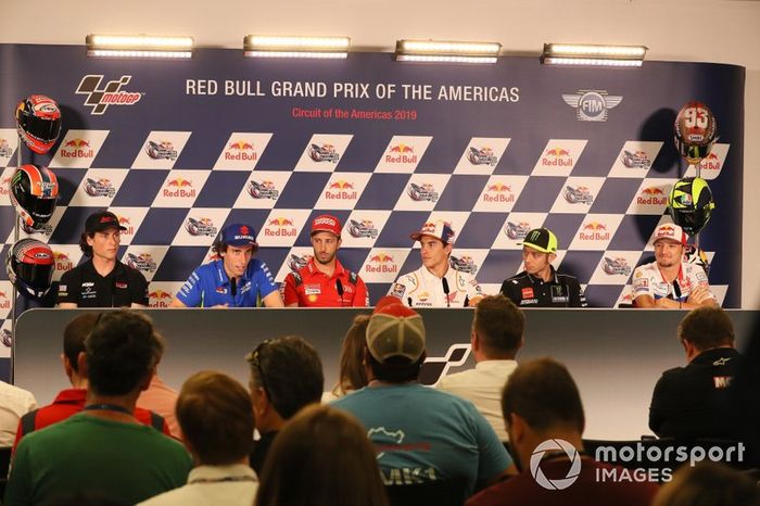 Roberts, Alex Rins, Team Suzuki MotoGP, Andrea Dovizioso, Ducati Team, Marc Marquez, Repsol Honda Team, Valentino Rossi, Yamaha Factory Racing, Jack Miller, Pramac Racing, Press Conference