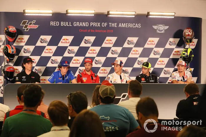 Roberts, Alex Rins, Team Suzuki MotoGP, Andrea Dovizioso, Ducati Team, Marc Marquez, Repsol Honda Team, Valentino Rossi, Yamaha Factory Racing, Jack Miller, Pramac Racing, Press Conference