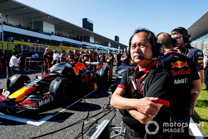 Toyoharu Tanabe, Director Técnico de F1, Honda en la parrilla 