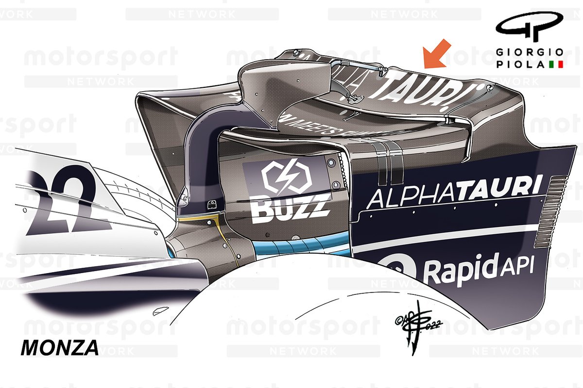 Alerón trasero del AlphaTauri AT03