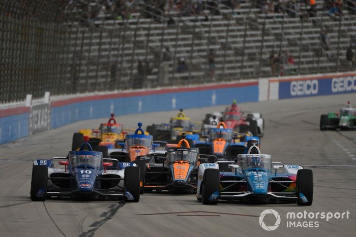 Alex Palou, Chip Ganassi Racing Honda, Josef Newgarden, Team Penske Chevrolet