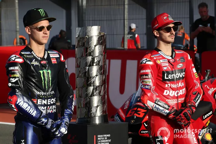 Fabio Quartararo, Yamaha Factory Racing, Francesco Bagnaia, Ducati Team