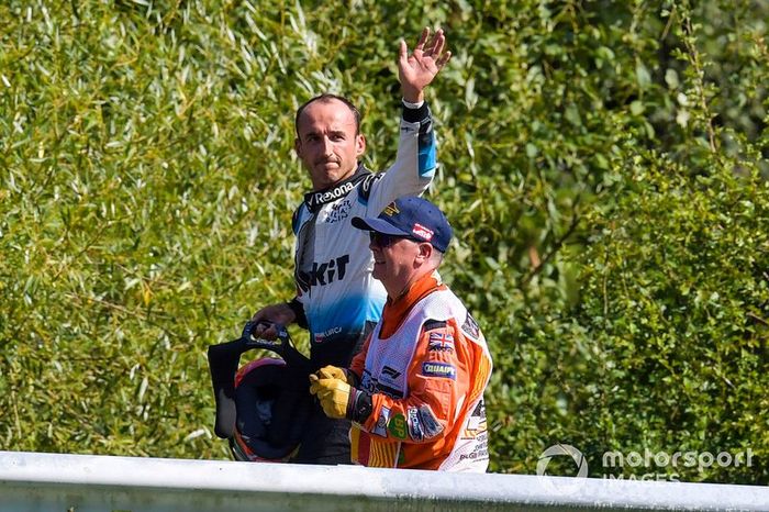 Robert Kubica, Williams FW42, después de parar en la calificación