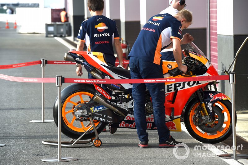 La moto del Repsol Honda Team