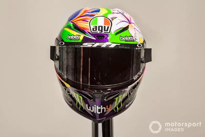 Le casque de Franco Morbidelli, Petronas Yamaha SRT