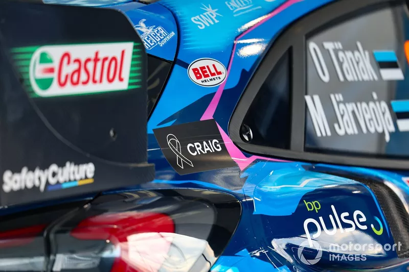 Ott Tänak, Martin Järveoja, M-Sport Ford World Rally Team Ford Puma Rally1 en mémoire de Craig Breen