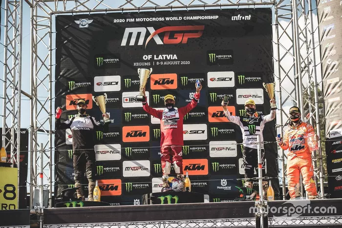 Glenn Coldenhoff, Standing Construct GasGas Factory Racing, Tim Gajser, Team HRC, Romain Febvre, Monster Energy Kawasaki Racing Team y Jeffrey Herlings, Red Bull KTM Factory Racing