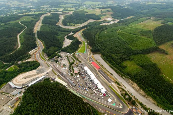 Vista aérea de Spa-Francorchamps
