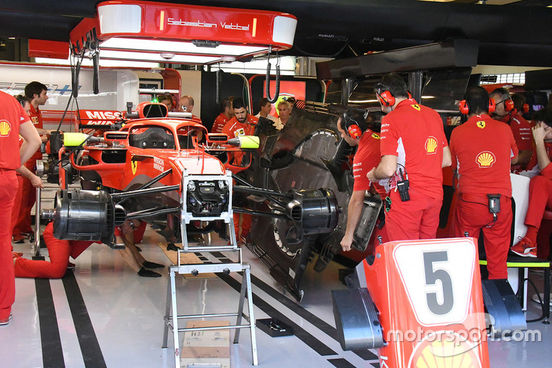 Ferrari team area and technical detail