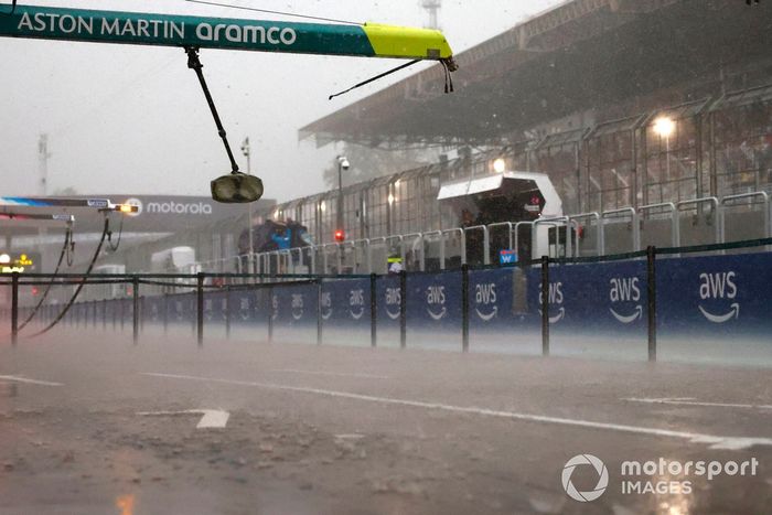 Lluvia previa a la sesión de clasificación 