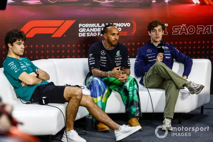 Lance Stroll, Aston Martin F1 Team, Lewis Hamilton, Mercedes-AMG F1 Team, Franco Colapinto, Williams Racing