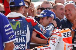 Ganador, Dani Pedrosa, Repsol Honda Team, tercero Jorge Lorenzo, Yamaha Factory Racing