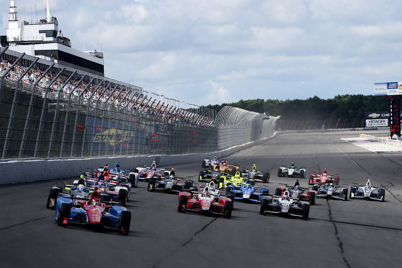 Start: Mikhail Aleshin, Schmidt Peterson Motorsports Honda aan de leiding