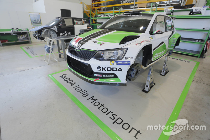 La Skoda Fabia R5 sui cavalletti