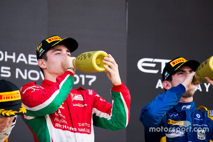 Podio: Ganador de la carrera Charles Leclerc, PREMA Powerteam