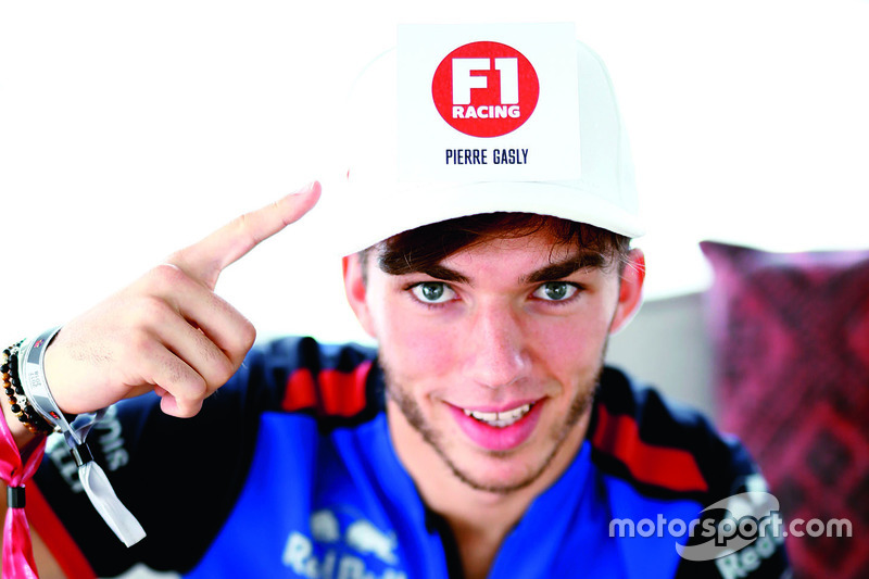 Pierre Gasly, Scuderia Toro Rosso during an F1 Racing magazine interview