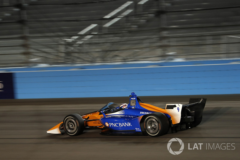 Scott Dixon, Chip Ganassi Racing Honda testing the new aeroscreen