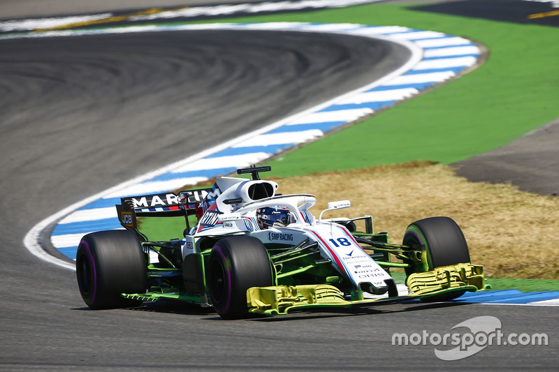 Lance Stroll, Williams FW41, con la vernice Flo-viz