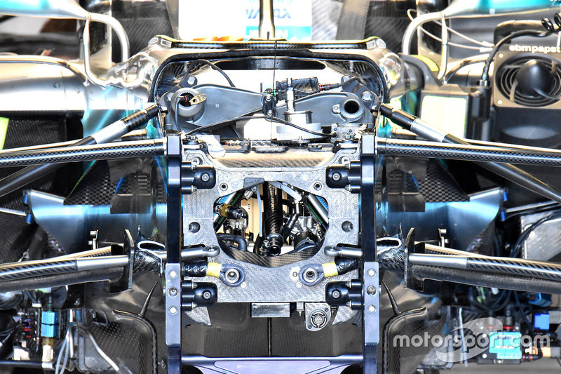 El interior del chasis del Mercedes AMG F1 W09