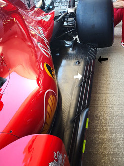Ferrari SF71H, dettaglio del fondo