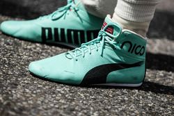 Racing boots of Nico Rosberg, Mercedes AMG F1