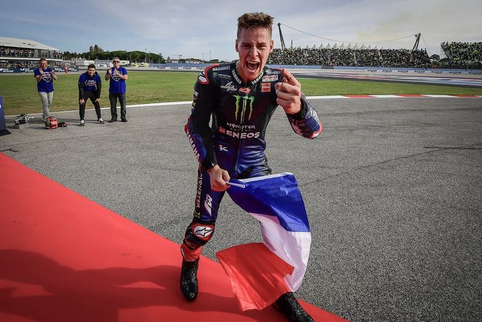 Fabio Quartararo, Yamaha Factory Racing, fête son titre de champion du monde