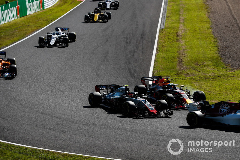 Кевін Магнуссен, Haas F1 Team VF-18, Даніель Ріккардо, Red Bull Racing RB14, Фернандо Алонсо, McLaren MCL33, Ленс Стролл, Williams FW41