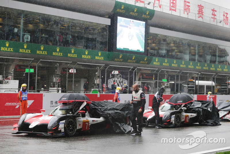 Kırmızı bayrak: #7 Toyota Gazoo Racing Toyota TS050: Mike Conway, Kamui Kobayashi, Jose Maria Lopez, #8 Toyota Gazoo Racing Toyota TS050: Sébastien Buemi, Kazuki Nakajima, Fernando Alonso