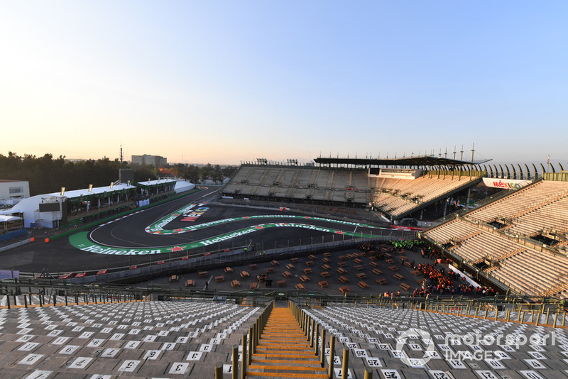 Vista de la pista sección de estadio