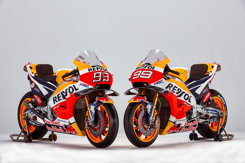 Bikes von Marc Marquez, Repsol Honda Team, und Jorge Lorenzo, Repsol Honda Team, für die MotoGP-Saison 2019