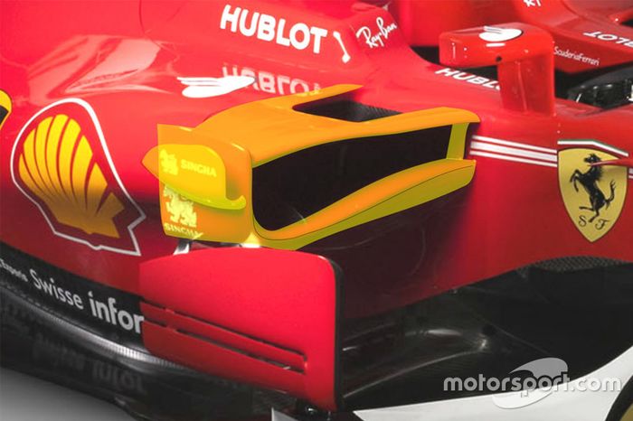 Ferrari SF70H sidepod detalle
