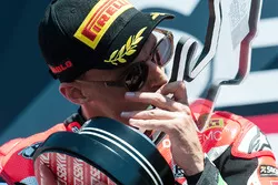 Le vainqueur Chaz Davies, Ducati Team