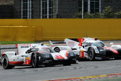 #1 Porsche Team, Porsche 919 Hybrid: Neel Jani, Andre Lotterer, Nick Tandy; #8 Toyota Gazoo Racing, Toyota TS050 Hybrid: Anthony Davidson, Sébastien Buemi, Kazuki Nakajima