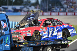Ricky Stenhouse Jr., Roush Fenway Racing Ford, crashed car