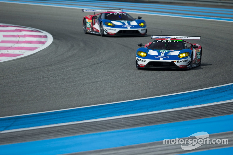 #66 Ford Chip Ganassi Racing Team UK, Ford GT: Billy Johnson, Stefan Mücke, Olivier Pla und #67 Ford