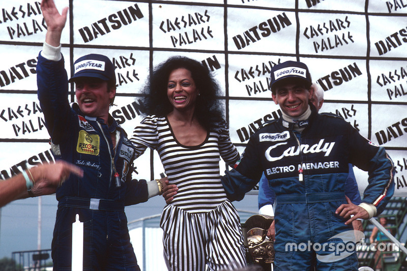 Reigning supreme in Vegas -  
Rosberg has just won the 1982 World Championship, Diana Ross has awarded the trophies, and Alboreto has just landed his first GP victory. 