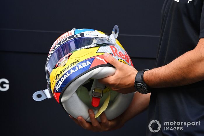 El casco de Sergio Pérez, Red Bull Racing 