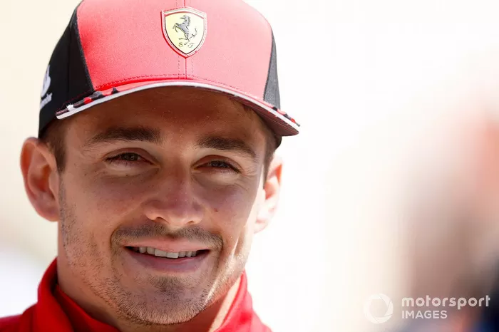 Charles Leclerc, Ferrari, en la rueda de prensa