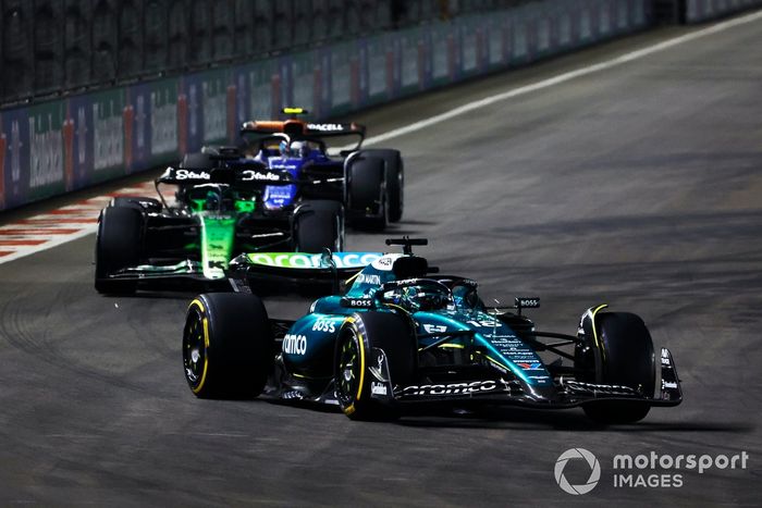 Lance Stroll, Aston Martin AMR24, Valtteri Bottas, Stake F1 Team KICK Sauber C44, Franco Colapinto, Williams FW46
