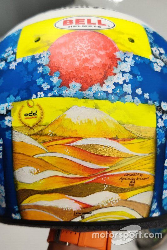 El casco de Lando Norris, McLaren, para el GP de Japón