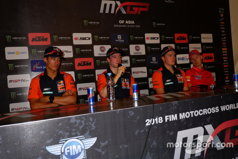 Glenn Coldenhoff, Jeffrey Herlings, Pauls Jonass, KTM Factory Racing y Calvin Vlaanderen, Team HRC