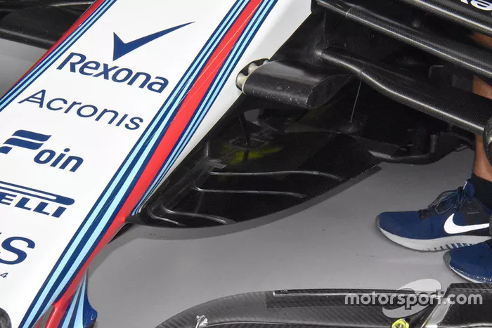 Detalle de la parte delantera del Williams FW41