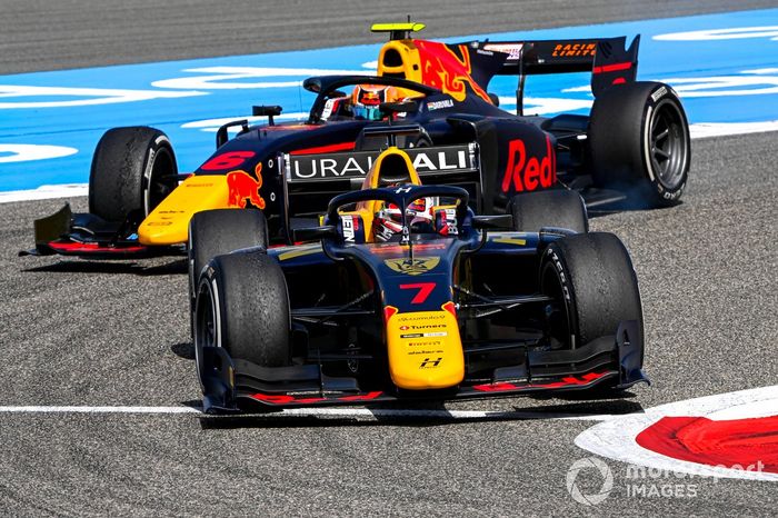 Liam Lawson, Hitech Grand Prix y Jehan Daruvala, Carlin 