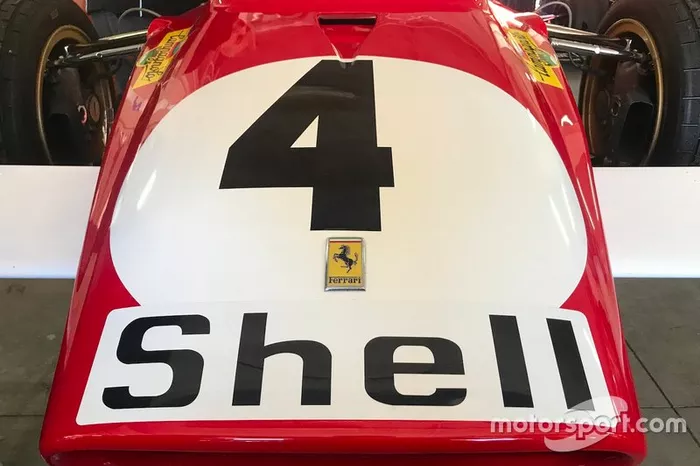 Detail of the nose of a Ferrari single-seater