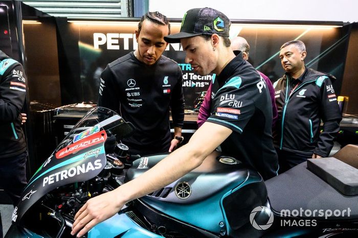 Franco Morbidelli, Petronas Yamaha SRT, Lewis Hamilton, Fabio Quartararo, Petronas Yamaha SRT